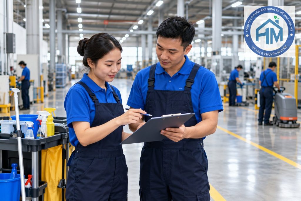 Mẫu biên bản bàn giao ca vệ sinh nhà xưởng